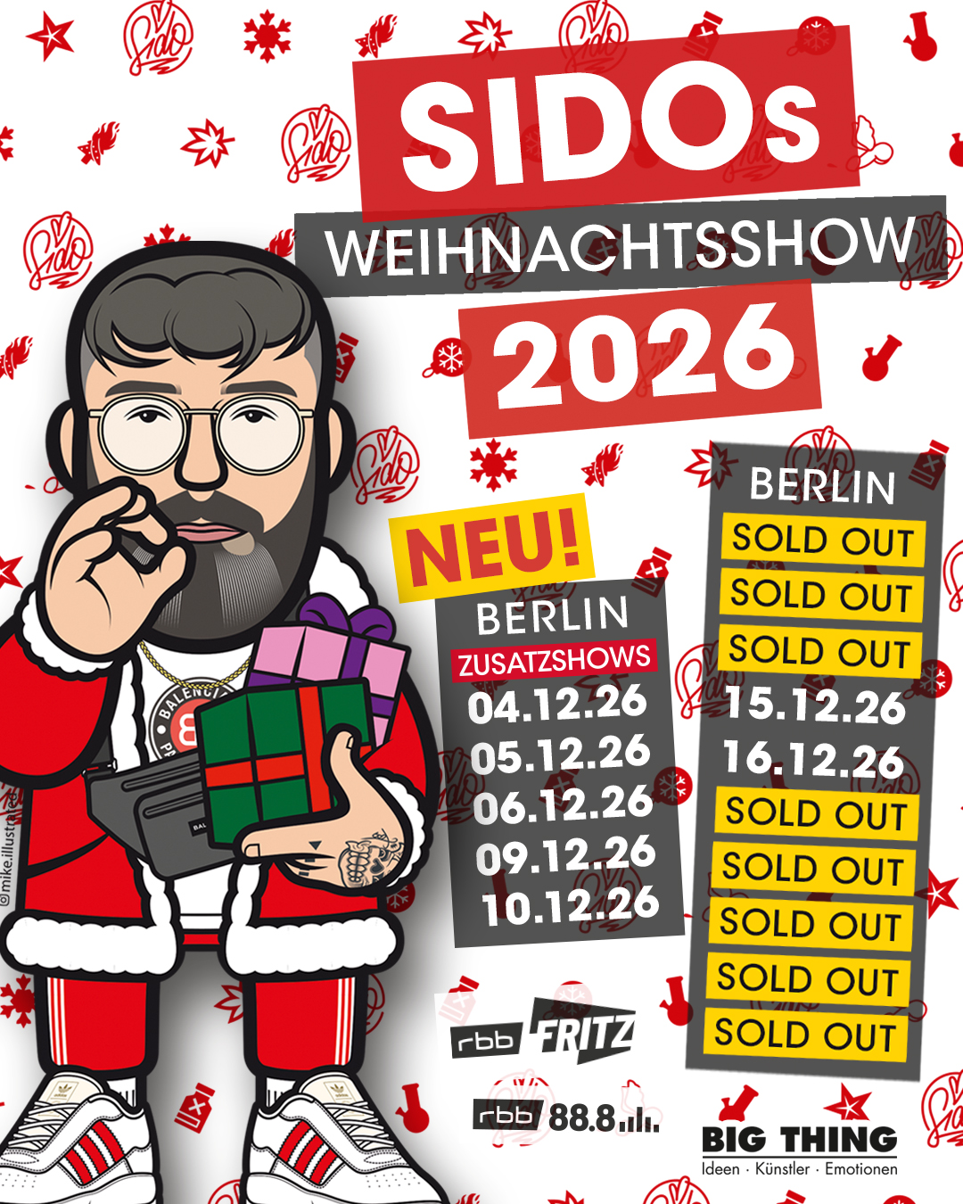 Sido SIDOs WEIHNACHTSSHOW 2026 Tour Poster 2026
